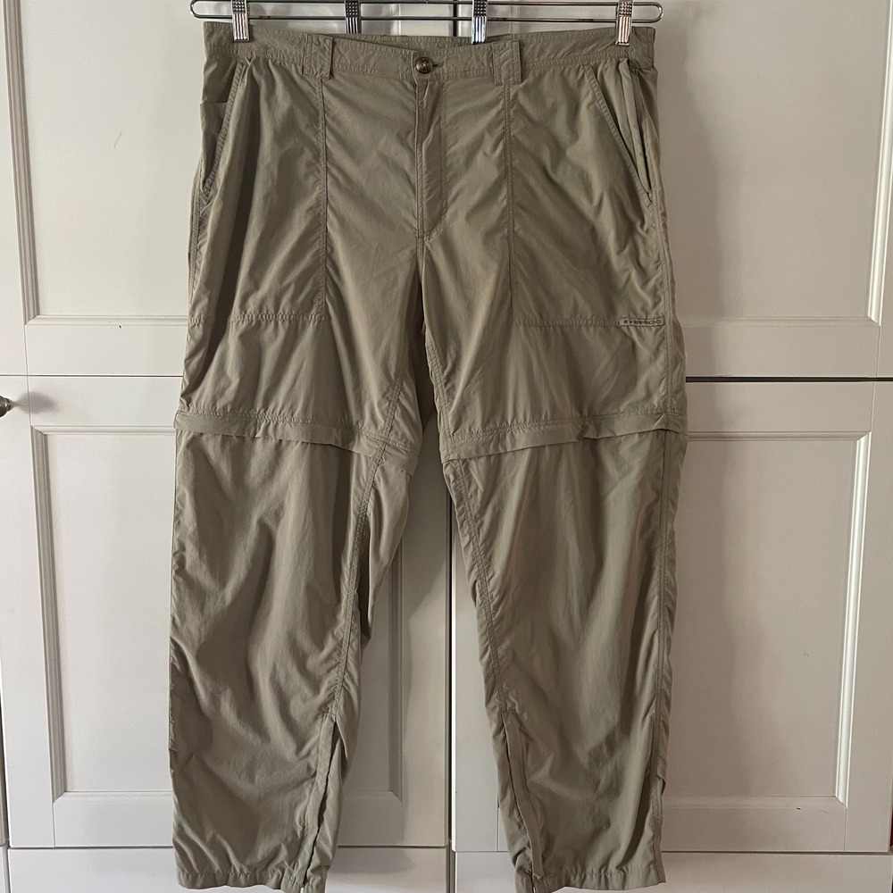 ExOfficio Buzz Off Insect Shield Convertible Hiking Pants Khaki Tan Mens XL